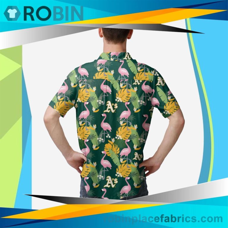 Oakland Athletics Floral Button Up Shirt