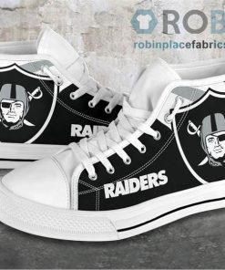 Oakland Raiders Canvas High Top Shoes Oakland Raiders Canvas High Top Shoes