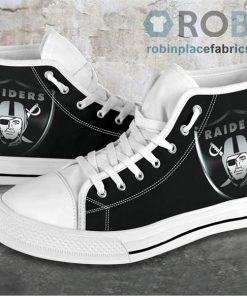 Oakland Raiders Canvas Sneaker Top Shoes