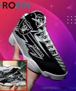 Oakland Raiders NFL Air Jordan 13 Sneakers Oakland Raiders NFL Air Jordan 13 Sneakers