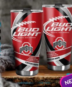 Ohio State Buckeyes NCAA Bud Light Beer Custom Name Tumblers Cup