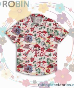 Ohio State Buckeyes NCAA Short Sleeve Button Up Shirt Ohio State Buckeyes NCAA Short Sleeve Button Up Shirt