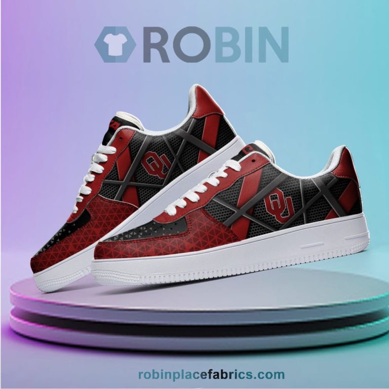 Oklahoma Sooners NCAA Football Team Air Force 1 NAF Sneakers