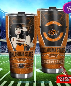 Oklahoma Sooners Wonder Woman Custom Name Stainless Steel Tumblers Cup