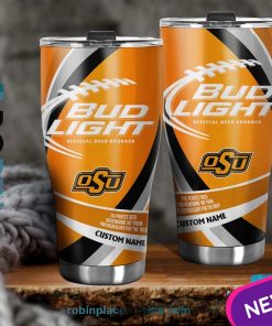 Oklahoma State Cowboys NCAA Bud Light Beer Custom Name Tumblers Cup