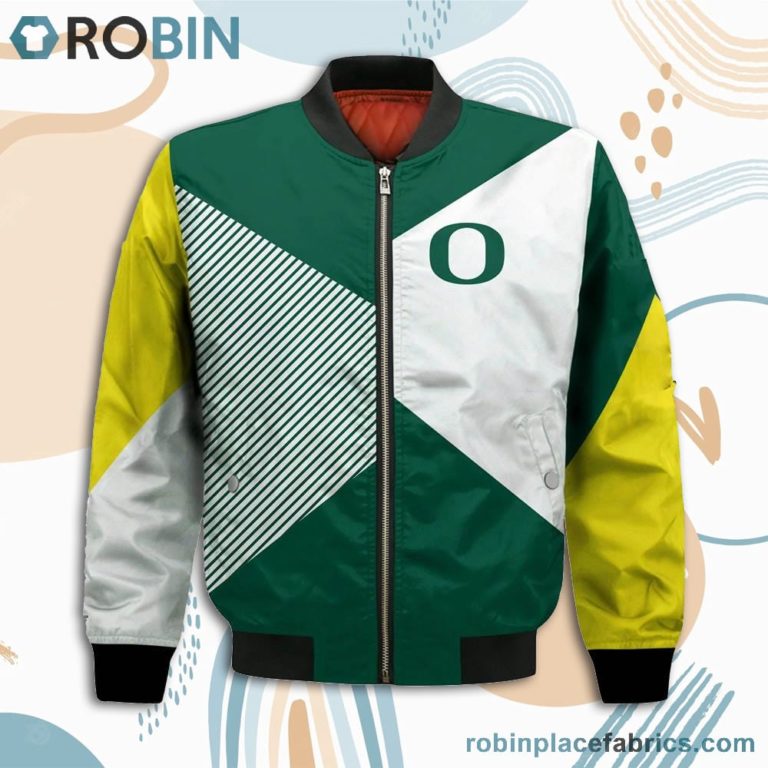 Oregon Ducks Damn Right I Am Ducks Fan Now And Forever Bomber Jacket