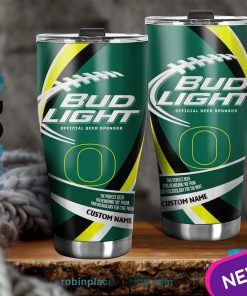 Oregon Ducks NCAA Bud Light Beer Custom Name Tumblers Cup