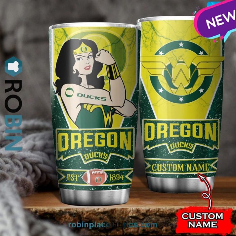 Oregon Ducks Wonder Woman Custom Name Stainless Steel Tumblers Cup