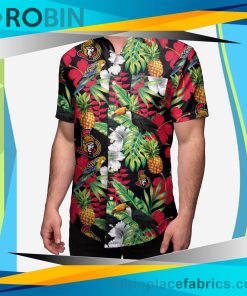 Ottawa Senators Floral Button Up Shirt