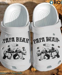 Papa Bear For Fathers Day – Camping Dad Bear Crocs Shoes