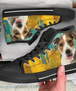 Parson Russell Dog Sneakers Colorful Canvas High Top Shoes