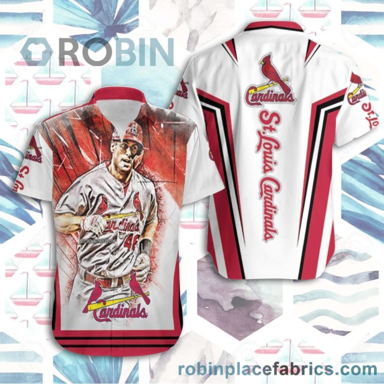 Paul Goldshmidt 46 St Louis Cardinals Red Background All Over Print Hawaiian Shirt