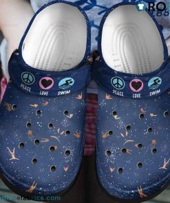 Peace Love Swim Crocs Shoes