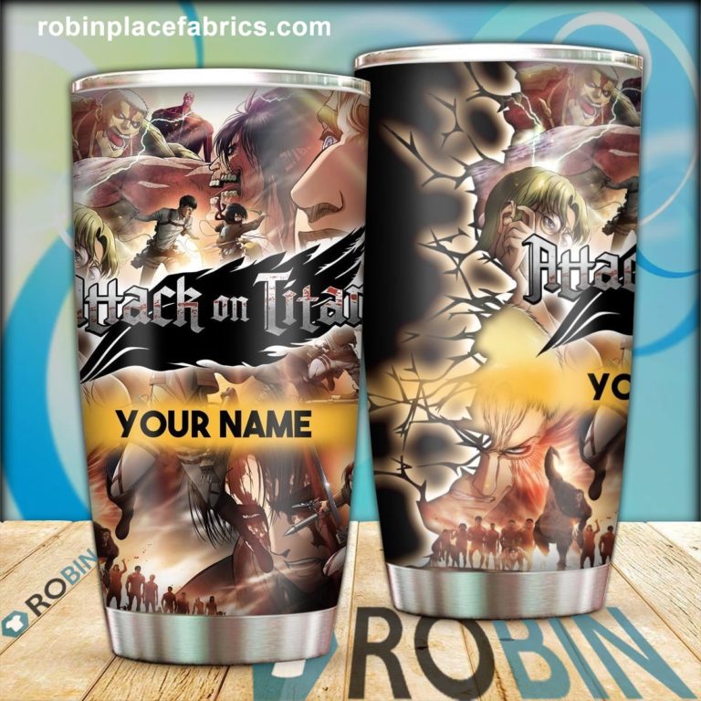 Personalized Attack on Titan All In Stainless Steel Tumblers Cup