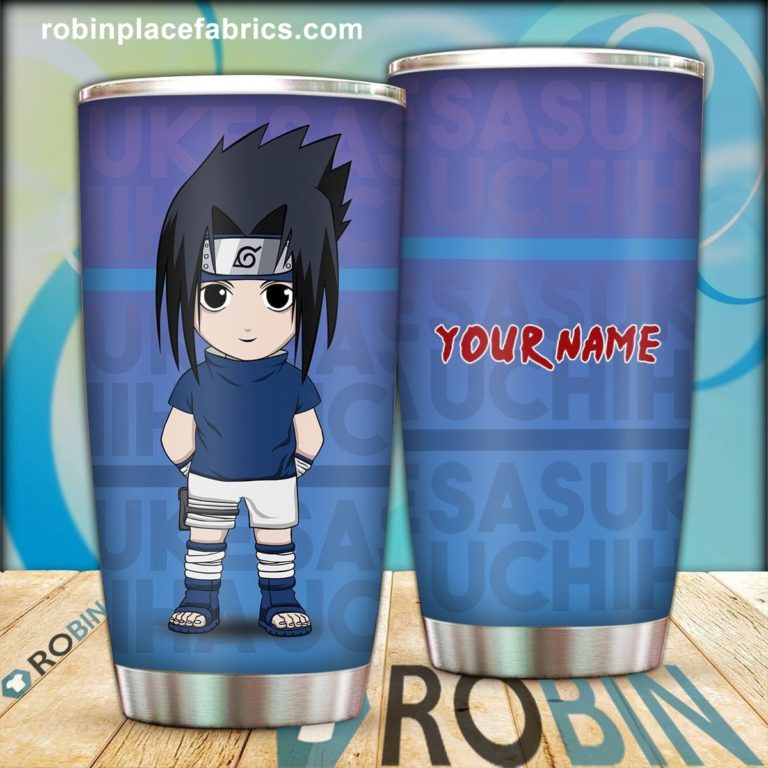 Personalized Chibi Sasuke Stainless Steel Tumblers Cup