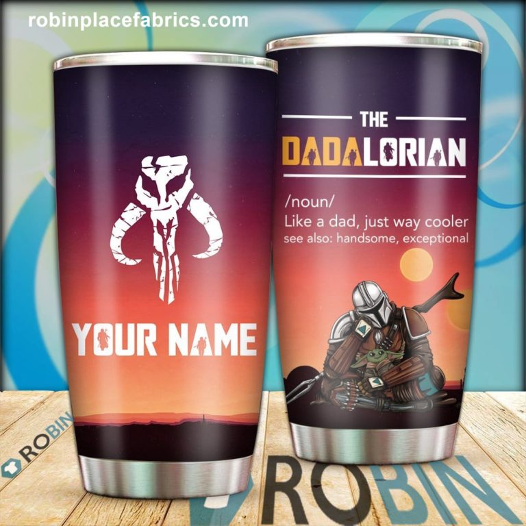 Personalized Cool Dadalorian Stainless Steel Tumblers Cup