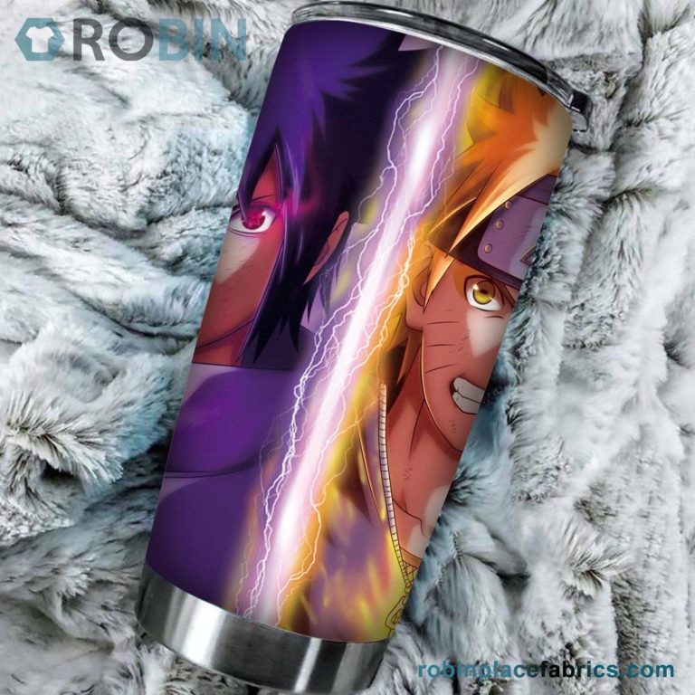 Personalized Naruto and Sasuke Stainless Steel Tumblers Cup