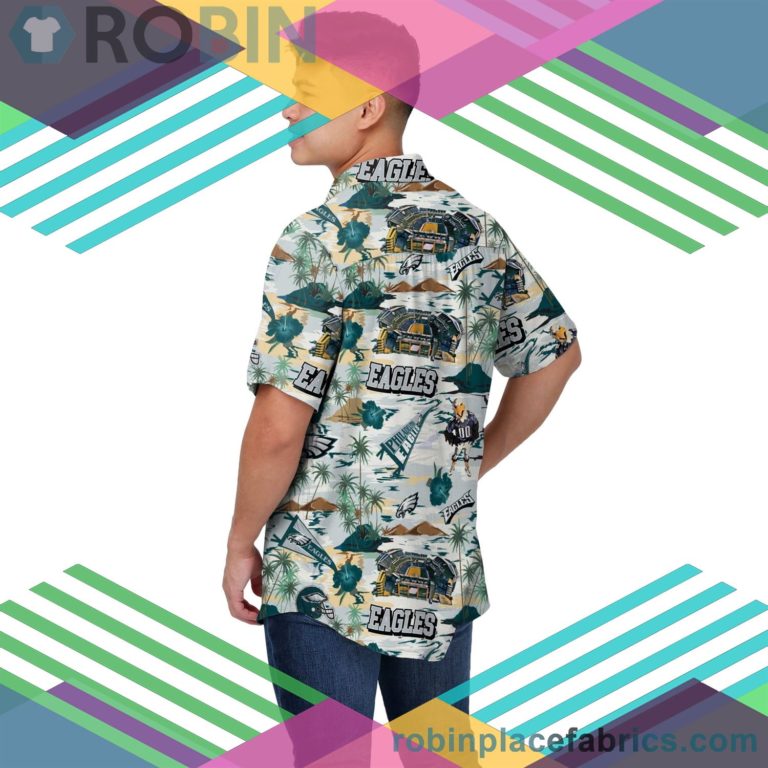 Philadelphia Eagles Nfl Print Button Up Shirt