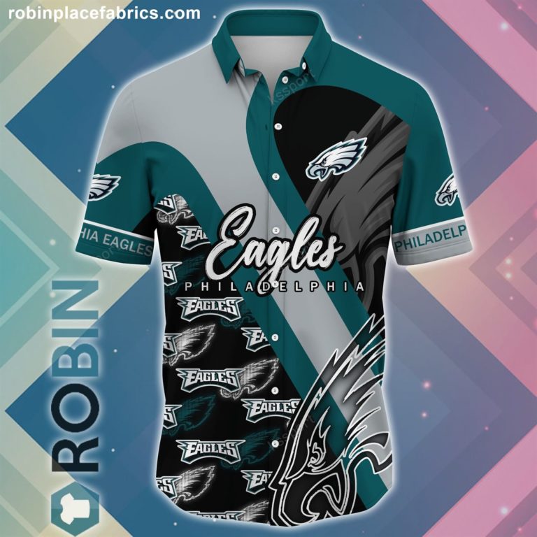 Philadelphia Eagles NFL Short Sleeve Button Down Shirt