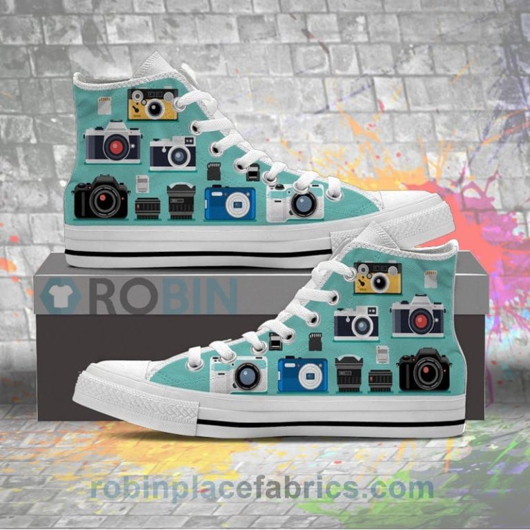 Photography Camera Canvas High Top Sneaker