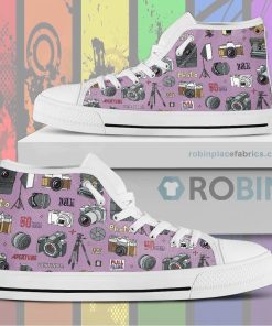 Photography Pattern Canvas High Top Sneaker