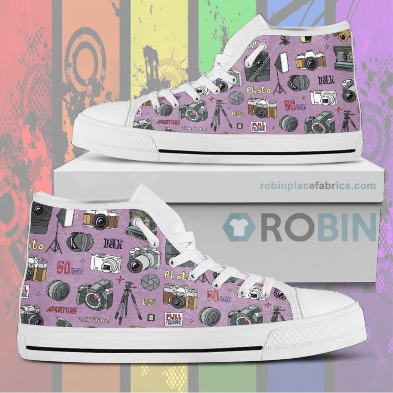 Photography Pattern Canvas High Top Sneaker