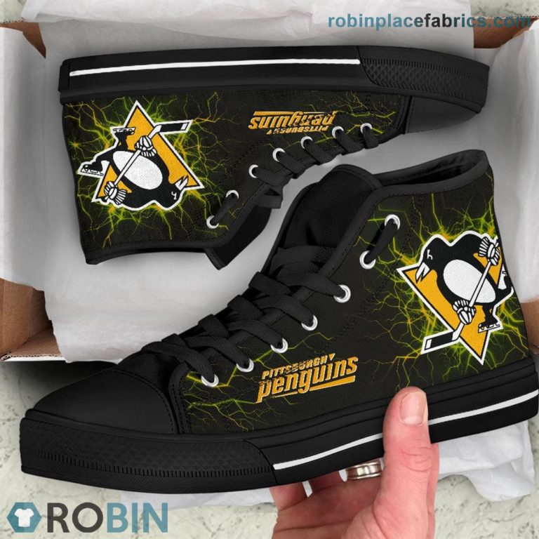 Pittsburgh Penguins Canvas Shoes High Top
