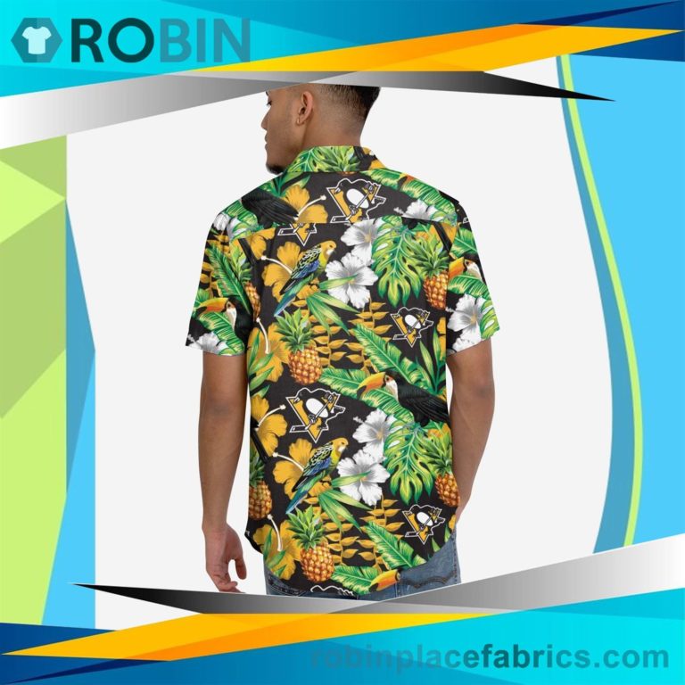 Pittsburgh Penguins Floral Button Up Shirt