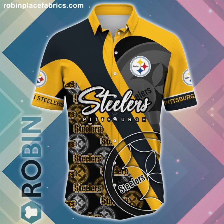 Pittsburgh Steelers NFL Short Sleeve Button Down Shirt