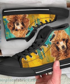 Poodle Dog Sneakers Colorful Canvas High Top Shoes Poodle Dog Sneakers Colorful Canvas High Top Shoes