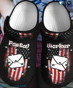 Postal Worker American Flag Crocs Shoes