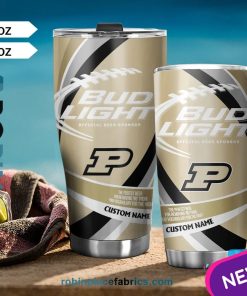 Purdue Boilermakers NCAA Bud Light Beer Custom Name Tumblers Cup