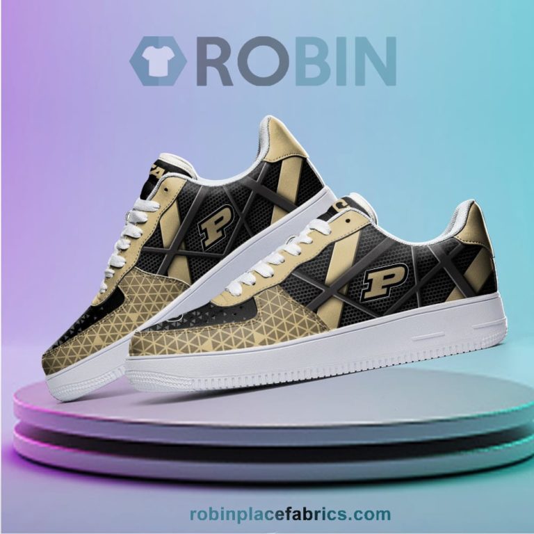 Purdue Boilermakers NCAA Football Team Air Force 1 NAF Sneakers