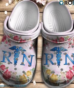 Registered Nurse Flower Crocs Shoes