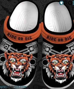 Ride Or Die Biker Tiger Crocs Shoes
