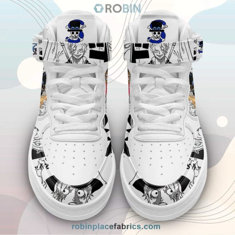 Sabo Sneakers Air Mid Custom One Piece Anime Shoes