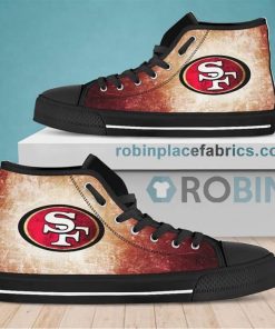 San Francisco 49er Canvas Shoes High Top