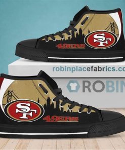 San Francisco 49ers Canvas Shoes High Top