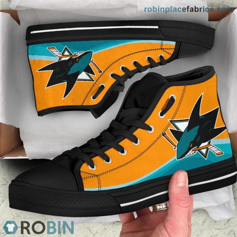 San Jose Sharks Canvas High Top Shoes