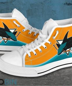 San Jose Sharks Canvas High Top Shoes