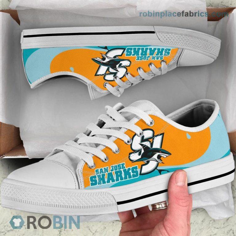 San Jose Sharks Canvas Shoes Low Top