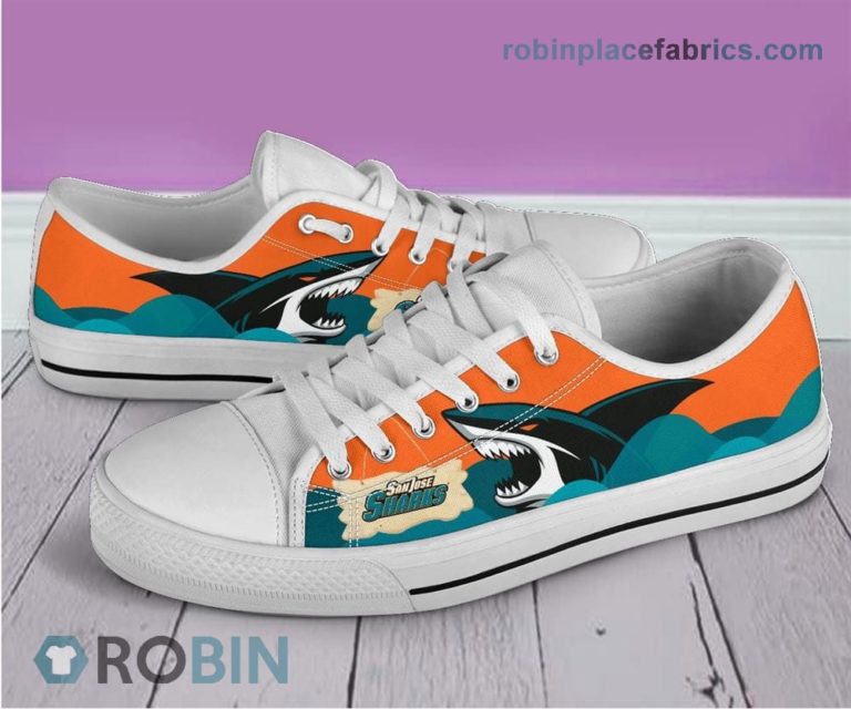 San Jose Sharks Canvas Sneaker Low Top