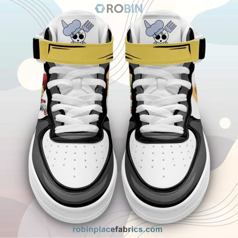 Sanji Sneakers Air Mid Custom Anime One Piece Shoes
