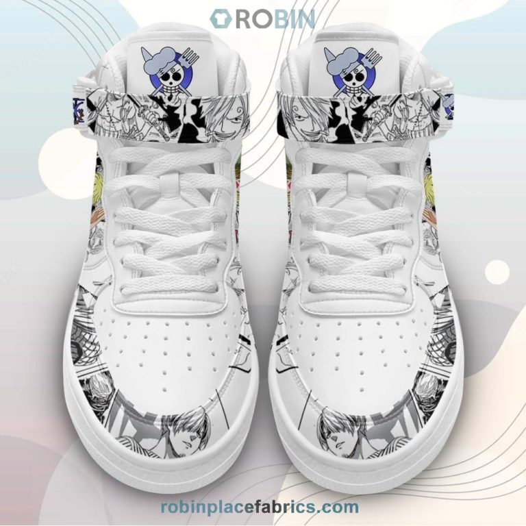 Sanji Sneakers Air Mid Custom One Piece Anime Shoes