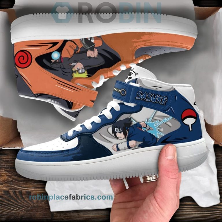 Sasuke Uchiha and Nrt Uzumaki Young Sneakers Air Mid Anime Shoes