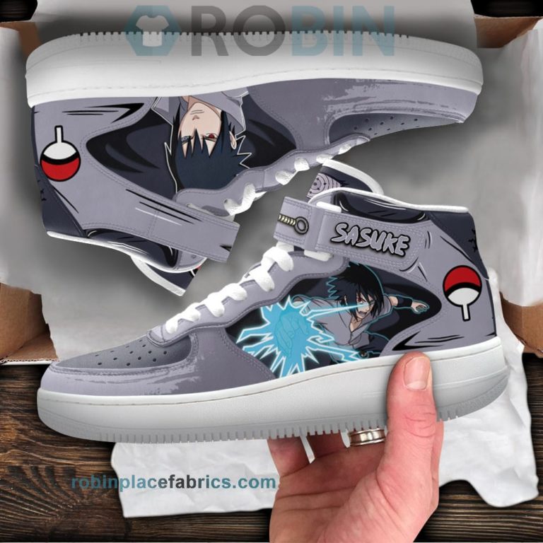 Sasuke Uchiha Sneakers Air Mid Custom Anime Shoes