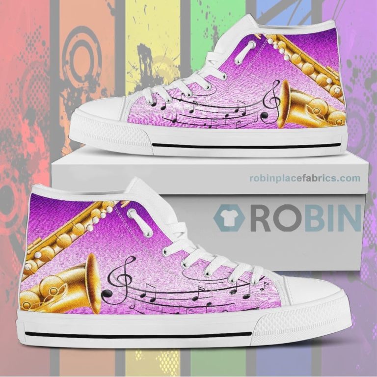Saxophone Canvas High Top Sneaker