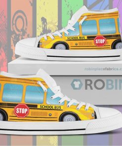 School Bus Canvas High Top Sneaker
