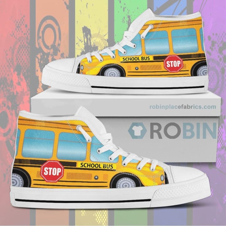 School Bus Canvas High Top Sneaker
