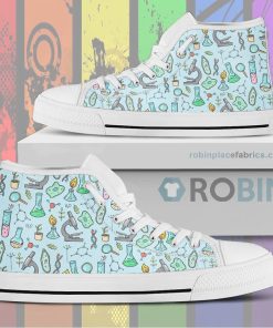 Science Equipment Canvas High Top Shoess